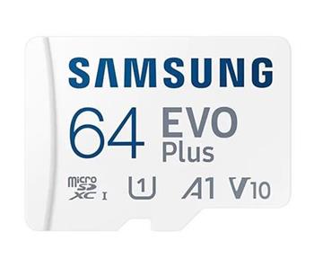 Samsung EVO Plus/micro SDXC/64GB/130MBps/UHS-I U1 / Class 10/+ Adaptr