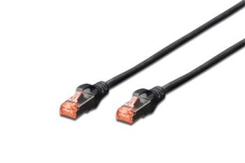 Digitus CAT 6 S-FTP patch kabel, LSOH, Cu, AWG 27/7, dlka 0,25 m, barva ern