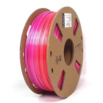 Gembird tiskov struna (filament), PLA, 1,75mm, 1kg, silk rainbow, erven/fialov