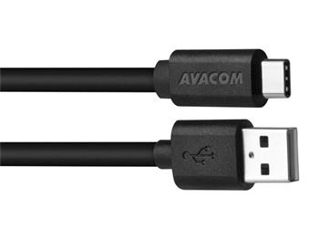 AVACOM Datov a nabjec kabel USB - USB Type-C, 100cm, ern