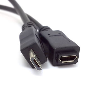 PremiumCord Kabel prodluovac micro USB 2.0 male-female, ern 2m