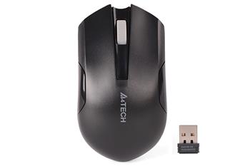 A4tech G3-200NS, V-Track, bezdrátová optická myš, 2.4GHz, 10m dosah, tichá bez klikání, černá