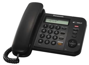 Panasonic KX-TS580FXB - jednolinkov telefon, ern