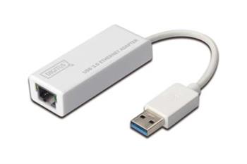 Digitus USB 3.0 adaptr na Gigabit Ethernet , 1x RJ45, USB-A, 10/100/1000Mbps, USB 3.0 XP, Vista, 7, Max OS X, Linux