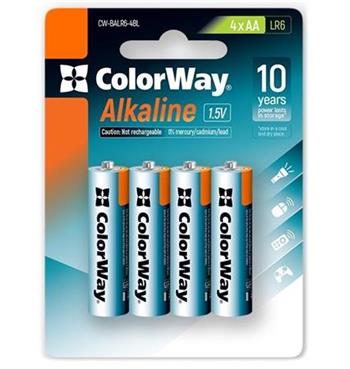 Colorway alkalick baterie AA/ 1.5V/ 4ks v balen/ Blister