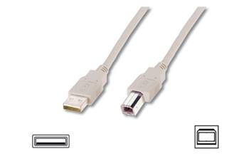 Digitus USB kabel A/samec na B-samec, 2x stnn, bov, 1,8m 