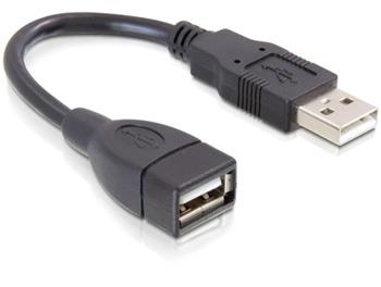 Delock USB 2.0 kabel, prodluujc A-A samec/samice 13 cm