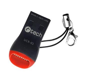C-TECH teka karet UCR-01, USB 2.0 TYPE A, micro SD
