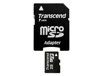 Transcend 2GB microSD pamov karta (s adaptrem)