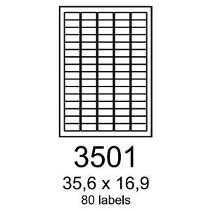 etikety RAYFILM 35,6x16,9 univerzlne biele R01003501A (100 list./A4)