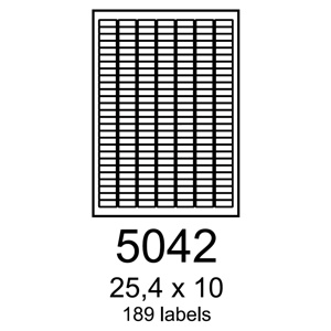 etikety RAYFILM 25,4x10 univerzlne biele R01005042A (100 list./A4)