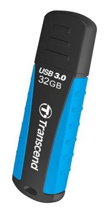 Transcend 32GB JetFlash 810, USB 3.1 (Gen 1) flash disk, modro-ern, odol nrazu, tlaku, prachu i vod