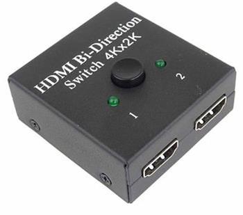 PremiumCord HDMI Switch 4K, FULL HD 1080p obousmrn 2-1 nebo 1-2
