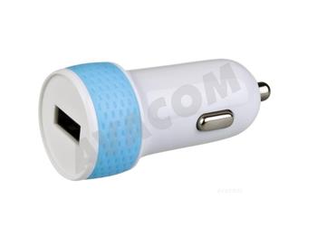 AVACOM Nabíjecí adaptér do auta s výstupem USB 5V/1A, bílo-modrá barva