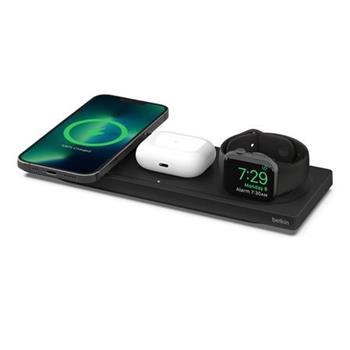 Belkin BOOST CHARGE PRO MagSafe 3v1 Bezdrtov nabjec podloka pro iPhone/Apple Watch/AirPods, ern
