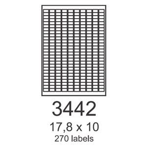 etikety RAYFILM 17,8x10 univerzlne biele R01003442A (100 list./A4)