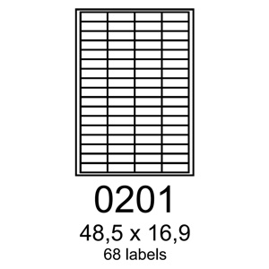 etikety RAYFILM 48,5x16,9 univerzlne biele R01000201A (100 list./A4)