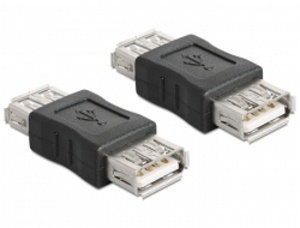 Delock USB Adapter, USB A ern samice/samice (spojka)