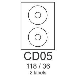 etikety RAYFILM CD05 118/36 univerzlne biele R0100CD05A (100 list./A4)