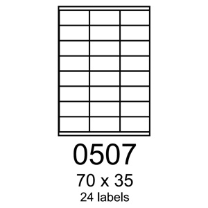 etikety RAYFILM 70x35 univerzlne biele R01000507A (100 list./A4)