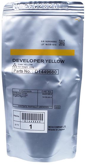 developer RICOH Typ D1449680 yellow MP C3002/C3502/C4502/C5502