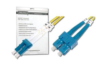 DIGITUS Fiber Optic Patch Cord, LC to SC, Singlemode 09/125 , Duplex Length 5m
