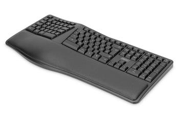 DIGITUS Ergonomick Klvesnice, Bezdrtov, 2,4 GHz ( QWERTZ )