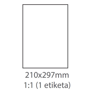 etikety ECODATA Samolepiace 210x297 univerzlne biele so zadnm splitom (1000 listov A4/bal.)