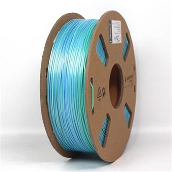 Gembird tiskov struna (filament), PLA, 1,75mm, 1kg, silk rainbow, modr/zelen