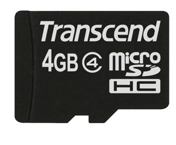 Transcend 4GB microSDHC (Class 4) pamov karta (bez adaptru)