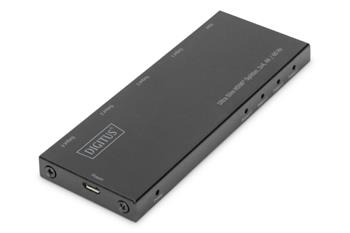 Digitus Ultra tenk HDMI Rozboova, 1x4, 4K / 60Hz HDR, HDCP 2.2, 18 Gbps, Micro USB napjeno