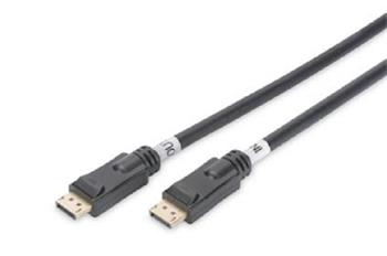Digitus DisplayPort 1.2. pipojovac kabel se zesilovaem 15 m, Ultra HD 4K ,zlacen konektory