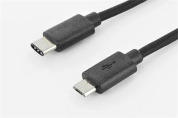 Digitus Pipojovac kabel USB typu C, typ C na micro B M/M, 1,8 m, 3A, 480 MB, verze 2.0, bl