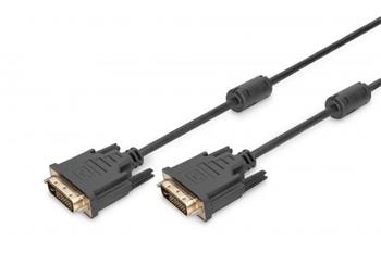 Digitus DVI propojovac kabel, DVI(24+1), 2x ferit M/M, 3,0 m, DVI-D Dual Link, bl