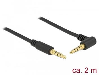 Delock Kabel Stereo Jack 3,5 mm 4 pin samec > samec pravohl 2 m ern