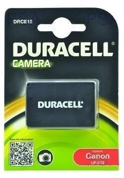 DURACELL Baterie - DRCE12 pro Canon LP-E12, ern, 600mAh, 7.2V