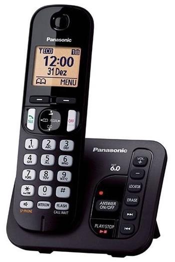 Panasonic KX-TGC220FXB, bezdrt. telefon, ern