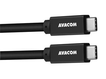 AVACOM Datov a nabjec kabel USB Type-C - USB Type-C, 100cm, 60W E-Mark, ern