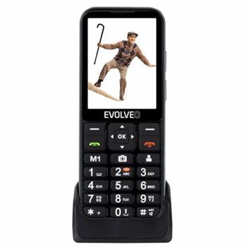 EVOLVEO EasyPhone LT, mobiln telefon pro seniory s nabjecm stojnkem (ern barva)