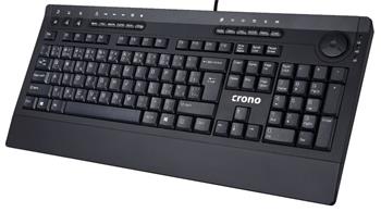 Crono CK2111 - multimediln klvesnice, CZ / SK, USB, ern