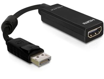 Delock Displayport 20pin samec > HDMI 19 pinov samice, dlka 12,5 cm