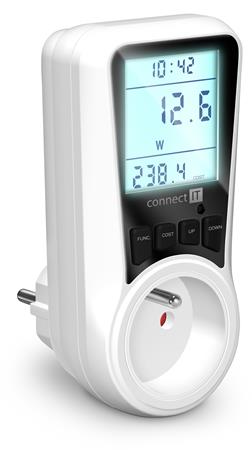 CONNECT IT PowerMeter Pro mi spoteby el. energie, podsvcen LED display, dtsk pojistka