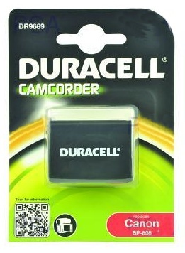 DURACELL Baterie - DR9689 pro Canon BP-808, ern, 850 mAh, 7.4V