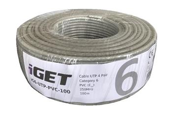 iGET Sov kabel CAT6 UTP PVC Eca 100m/role
