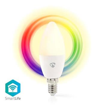 Nedis WIFILRC10E14 - SmartLife LED rovka|Wi-Fi | E14 | 470 lm | 4.9 W | RGB / Tepl a chladn bl | Android / IOS| s