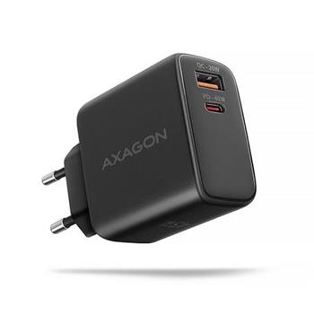 AXAGON ACU-PQ45 GaN nabjeka do st 45W, 2x port (USB-A + USB-C), PD3.0/PPS/QC4+/SFC 2.0/AFC/Apple