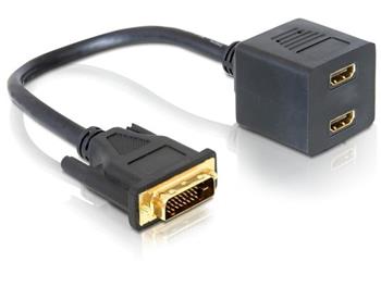 Delock adaptr DVI-D 25 samec > 2x HDMI samice