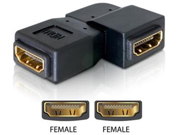 Delock adaptr HDMI samice > HDMI samice 90 vlevo