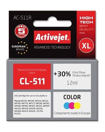 ActiveJet inkoust Canon CL-511 ref., 9 ml, AC-511