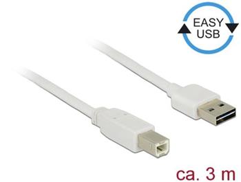 Delock Kabel EASY-USB 2.0 Typ-A samec > USB 2.0 Typ-B samec 3 m bl